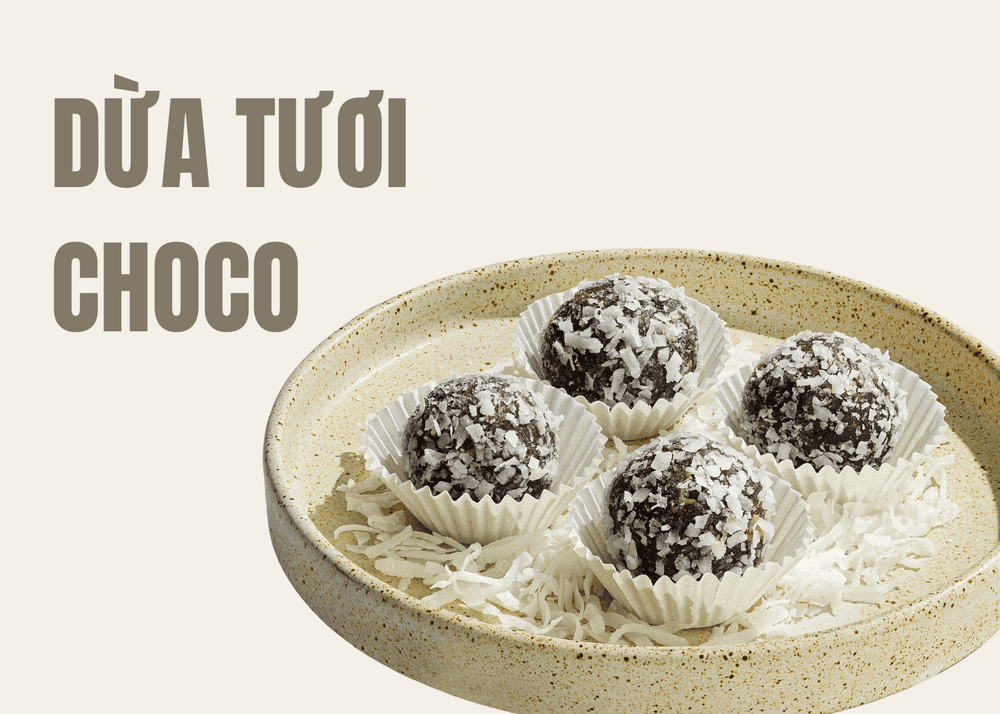Dừa tươi choco (4 viên)