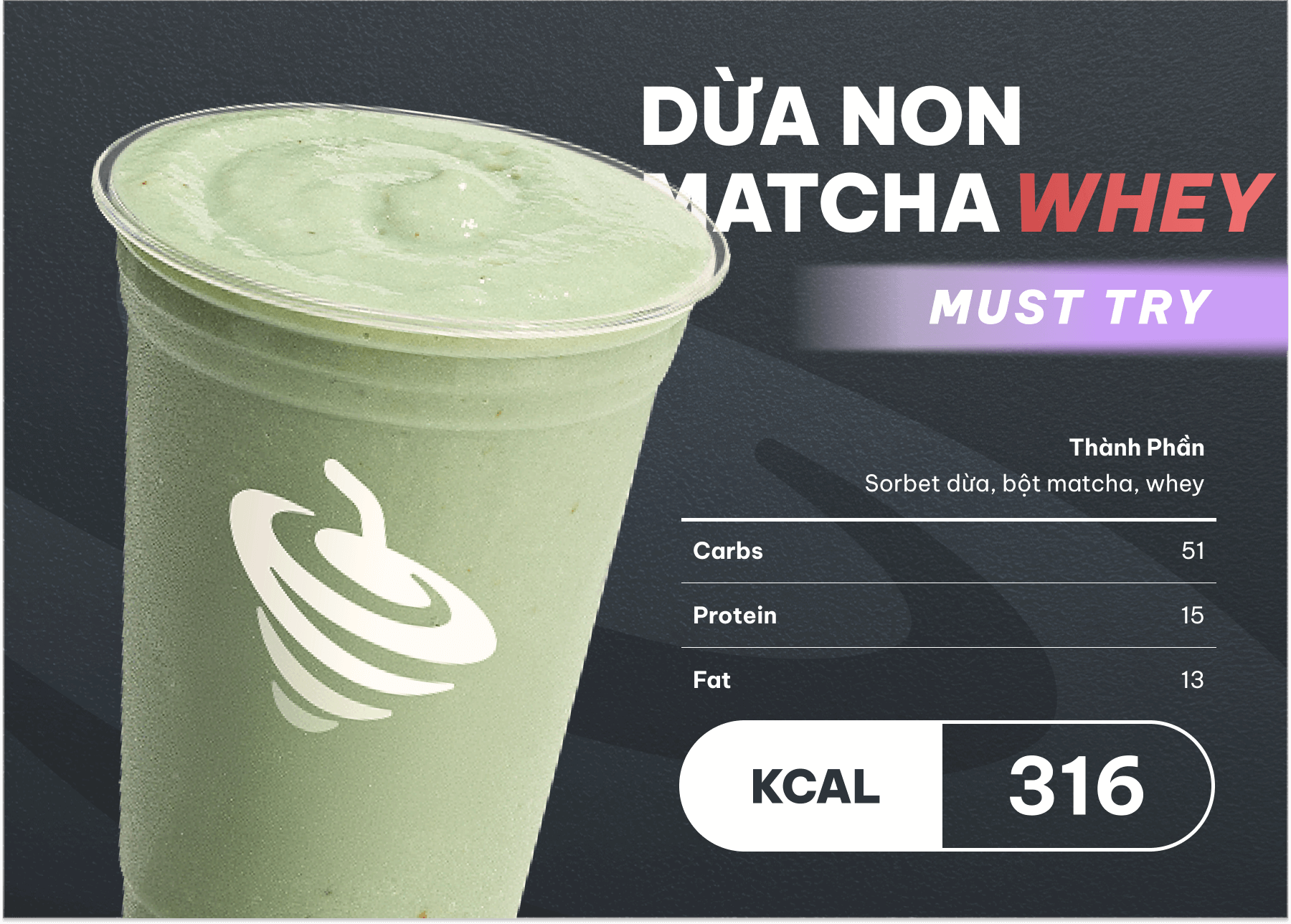 Dừa Non Matcha Whey Isolate